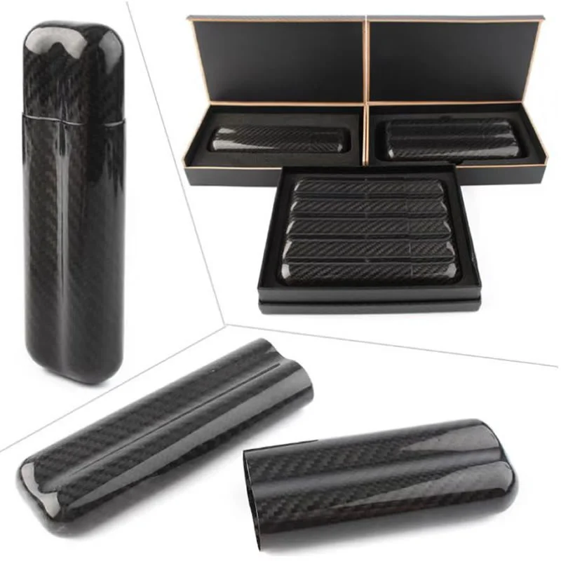 carbon fiber nga sigarilyo nga kahon sa cigar travel case