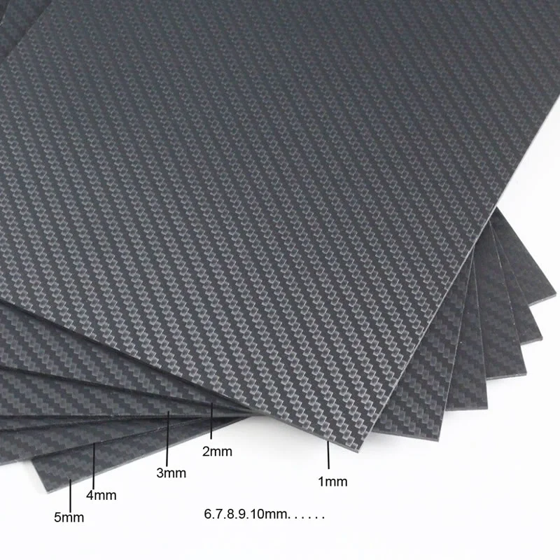 Dekorační desky z uhlíkových vláken 3k kepr 2 mm 4 mm