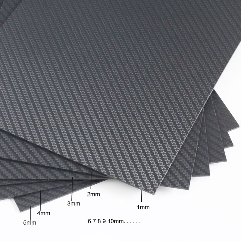 3k sarga 2mm 4mm placa de fibra de carbono decoración hojas de fibra