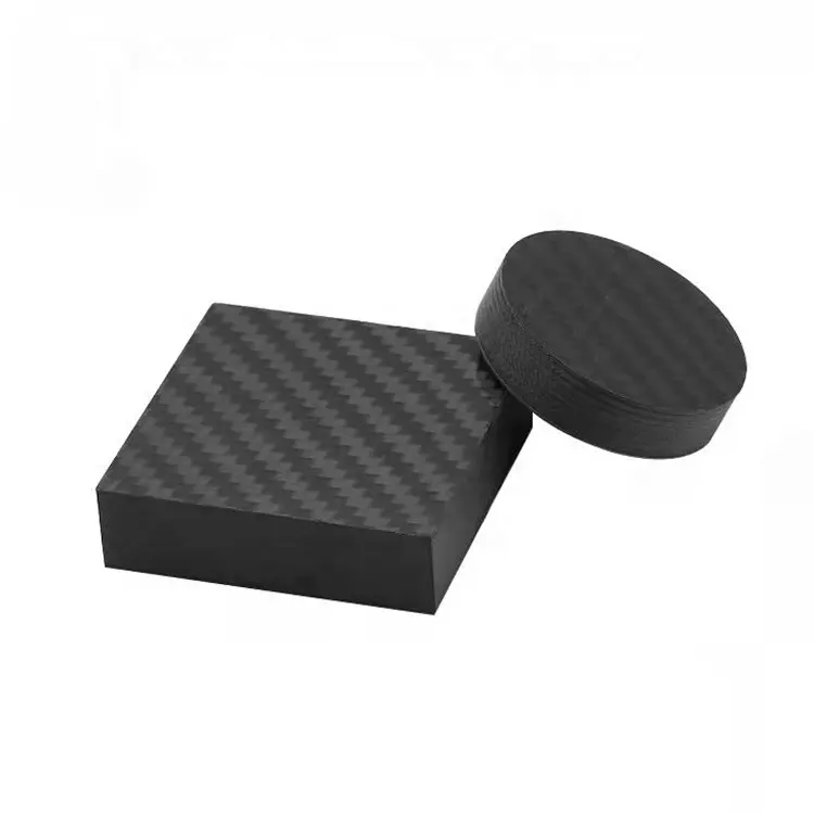 Hoja de placa de fibra de carbono de sarga con acabado liso de 10 mm