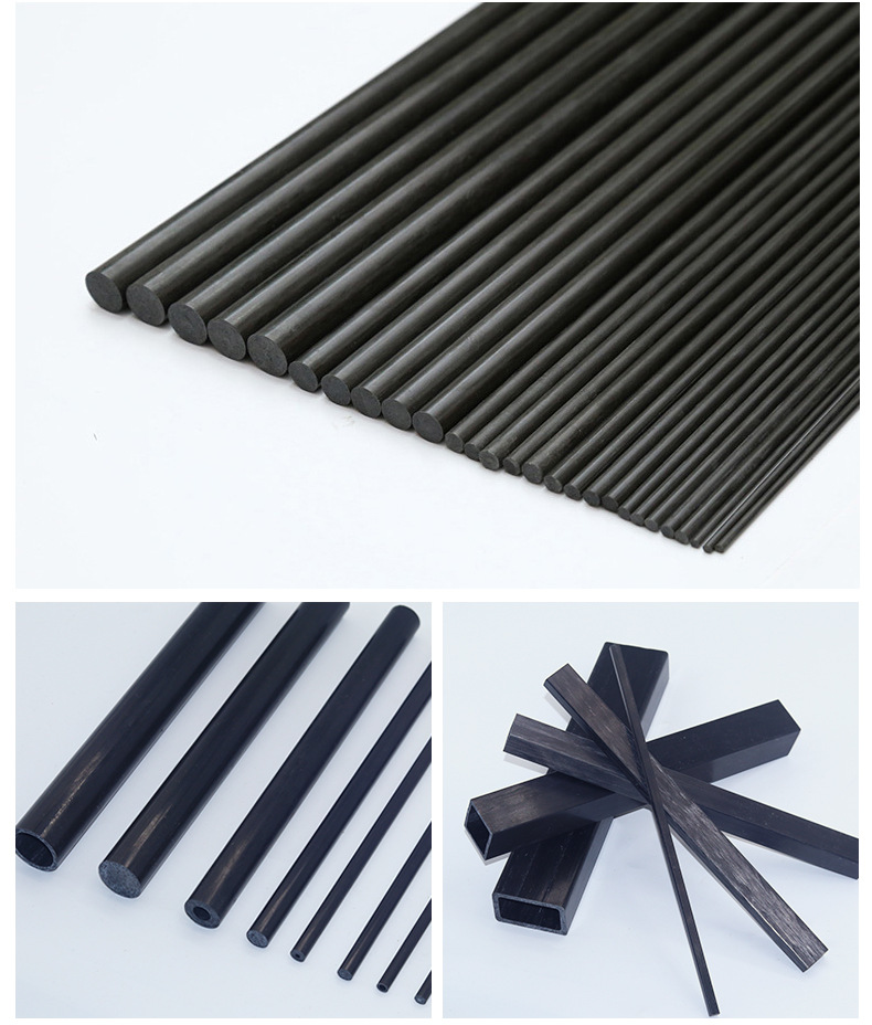 High-Performance Carbon Fiber Round Rods | Lightweight & High-Strength Structural Reinforcement