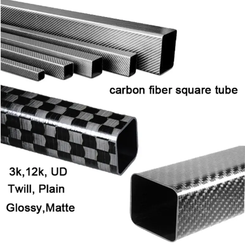 Manufacturers supply rectangular tube 100% carbon fiber square tube
