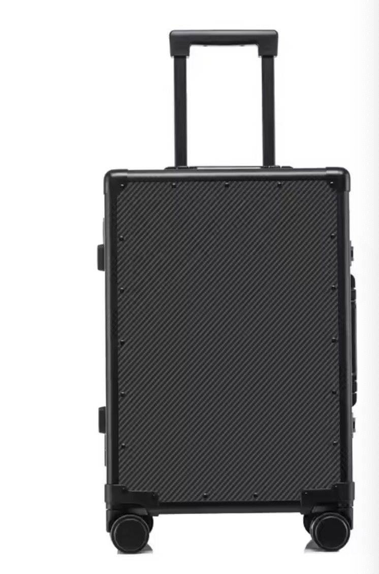  Carbon Fiber Trolley Bag Wear-Resistant Matte Twill Case TSA Lock Multi-Color Carry Luggage Suitcase